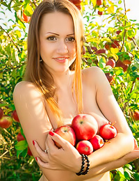 Shaina A takes all of her clothes in front of the camera and then fingers her shaved muff.
