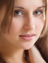 Cute and seductive teen gal Viva B takes her blue dress off and exposes her hungry muff.